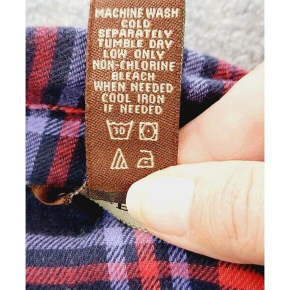 Bit & Bridle Western Shirt XL Plaid Snap Up Jeweled Collar Flannel Shirt - Picture 13 of 13